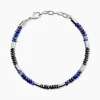 Bracelet Naturel Acier Blanc Sodalite Hématite