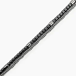JOURDAN Bracelets Homme|Bracelets Acier Inoxydable > Bracelet Naturel Acier Blanc Hématite