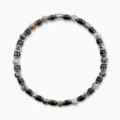 Bracelet Naturel Autres Vert Hématite Agate Turquoise