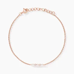 Bracelet Naura Argent Rose Oxyde De Zirconium