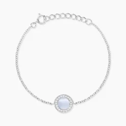 Marc Orian Bracelets|Idées Cadeaux Femme > Bracelet Nawala Argent Blanc Oxyde De Zirconium Et Nacre