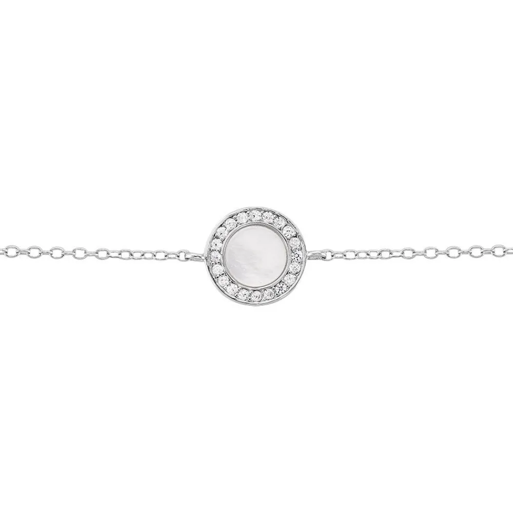 Marc Orian Bracelets|Idées Cadeaux Femme > Bracelet Nawala Argent Blanc Oxyde De Zirconium Et Nacre