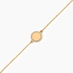 Bracelet Nehemiah Plaque Or Oxyde De Zirconium