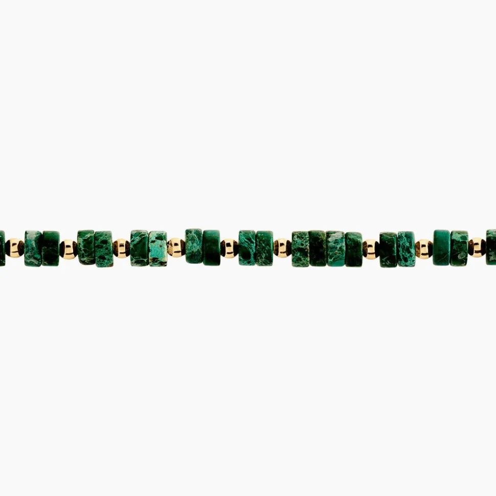 Bracelet Odalis Plaque Or Jaune Jaspe Africain