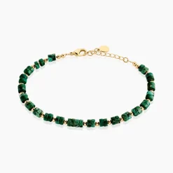 Bracelet Odalis Plaque Or Jaune Jaspe Africain