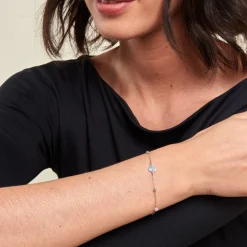 Bracelet Onelia Argent Blanc Cristal