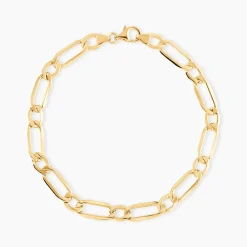 Marc Orian Bracelets Or|Bracelets Homme > Bracelet Ophelio Maille Alternee 1/1 Or Jaune