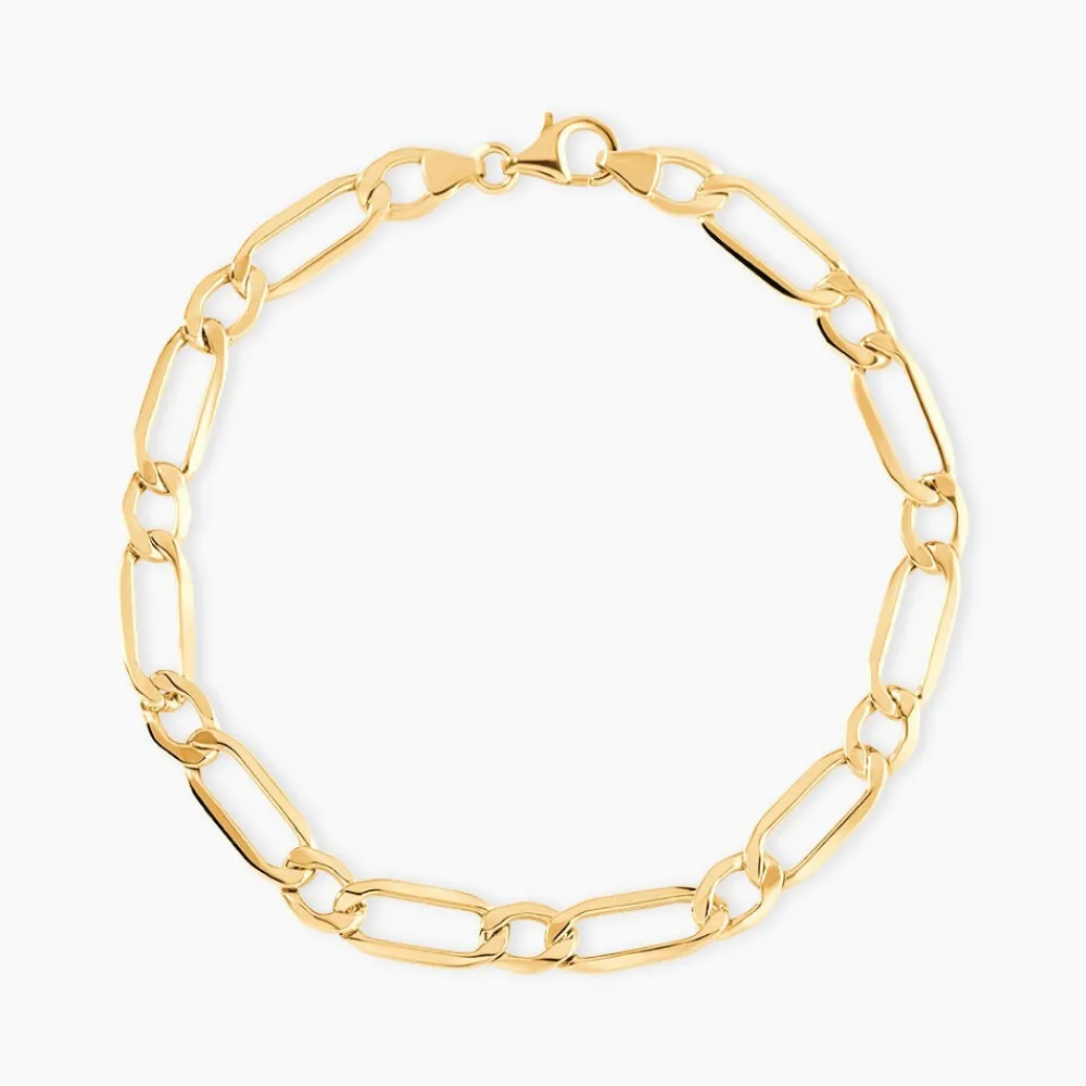 Marc Orian Bracelets Or|Bracelets Homme > Bracelet Ophelio Maille Alternee 1/1 Or Jaune