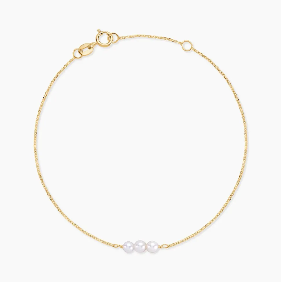 Bracelet Or Jaune Heliantheme Perles