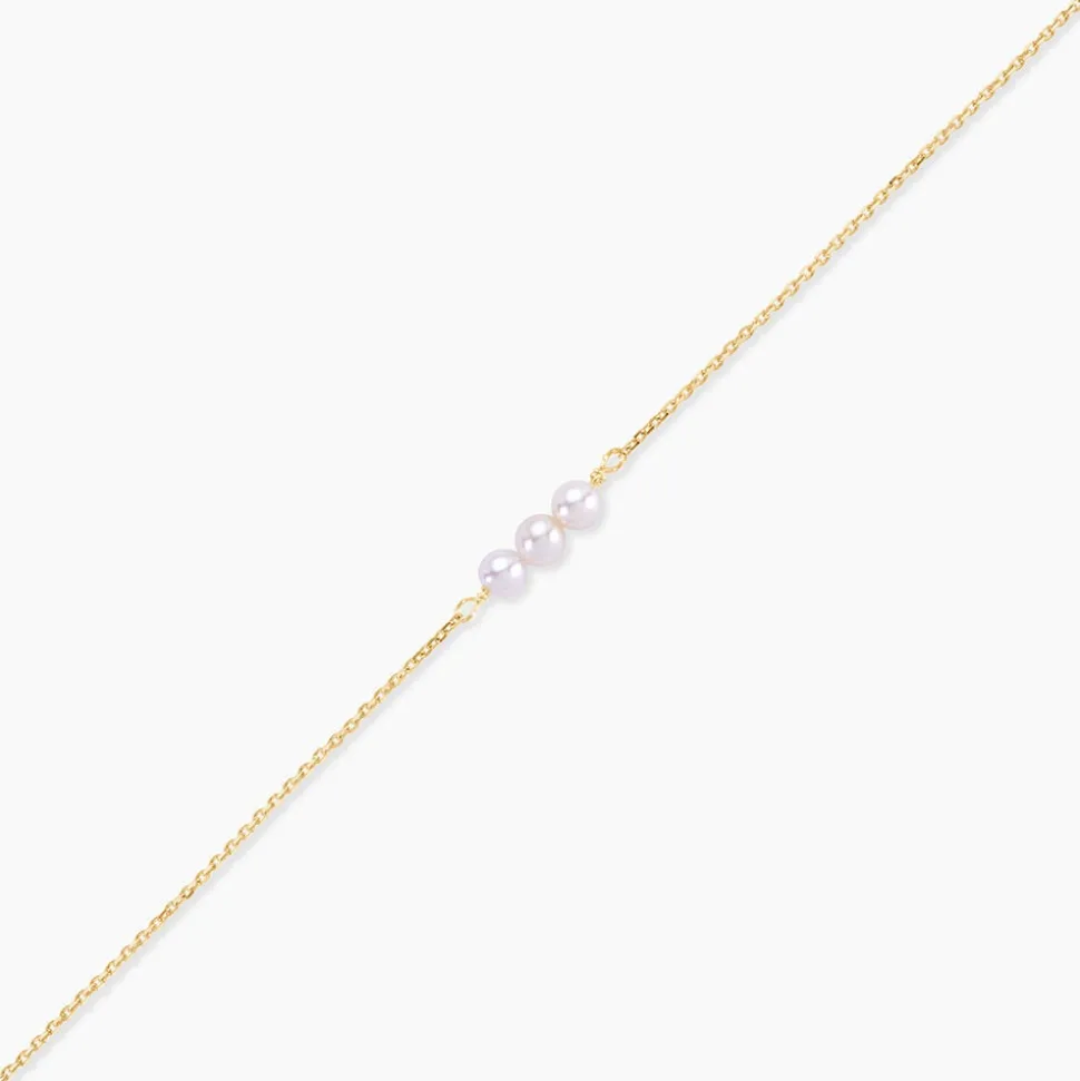 Bracelet Or Jaune Heliantheme Perles