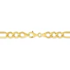 Bracelet Or Jaune Maille Alternée