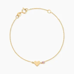 Bracelet Or Jaune Marie Lou Oxyde De Zirconium