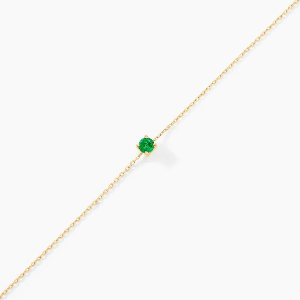 Bracelet Or Jaune Onora Emeraude
