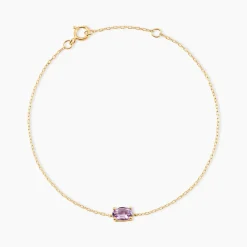 Marc Orian Bracelets Or|Bracelets > Bracelet Ovale Or Jaune Améthyste
