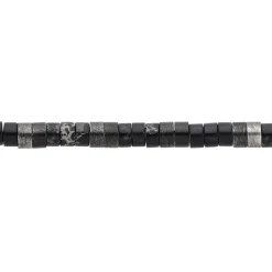 Bracelet Phebus Him Acier Noir Pierres Synthetiques