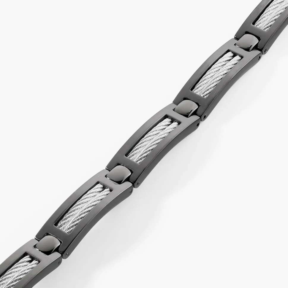 Bracelet Phebus Him Cosme Acier Noir