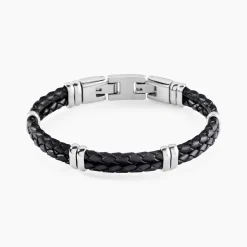 Bracelet Phebus Him Cuir De Vache Noir