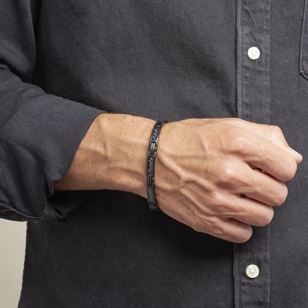 PHEBUS HIM Bracelets Homme|Bracelets Acier Inoxydable > Bracelet Felipe Acier Noir