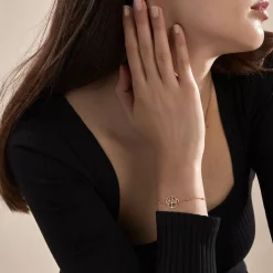 Bracelet Plaqué Or Heribald Oxydes De Zirconium