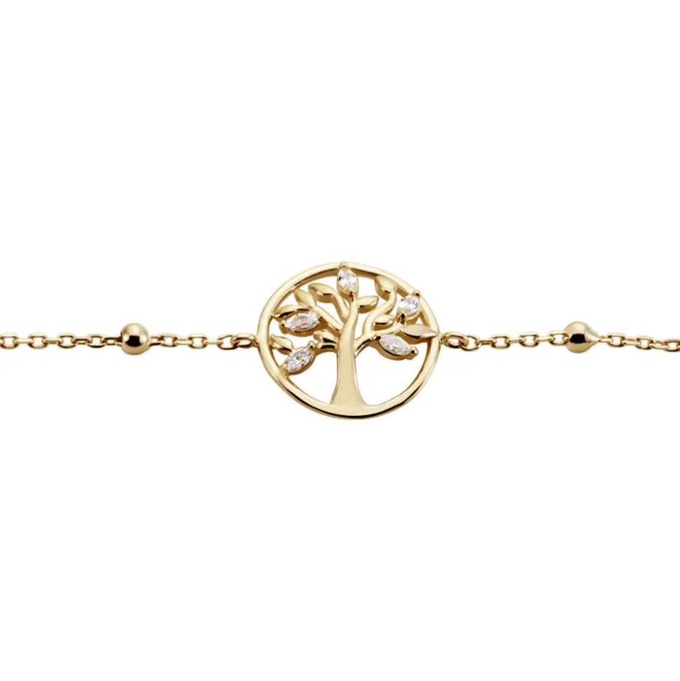 Bracelet Plaqué Or Heribald Oxydes De Zirconium