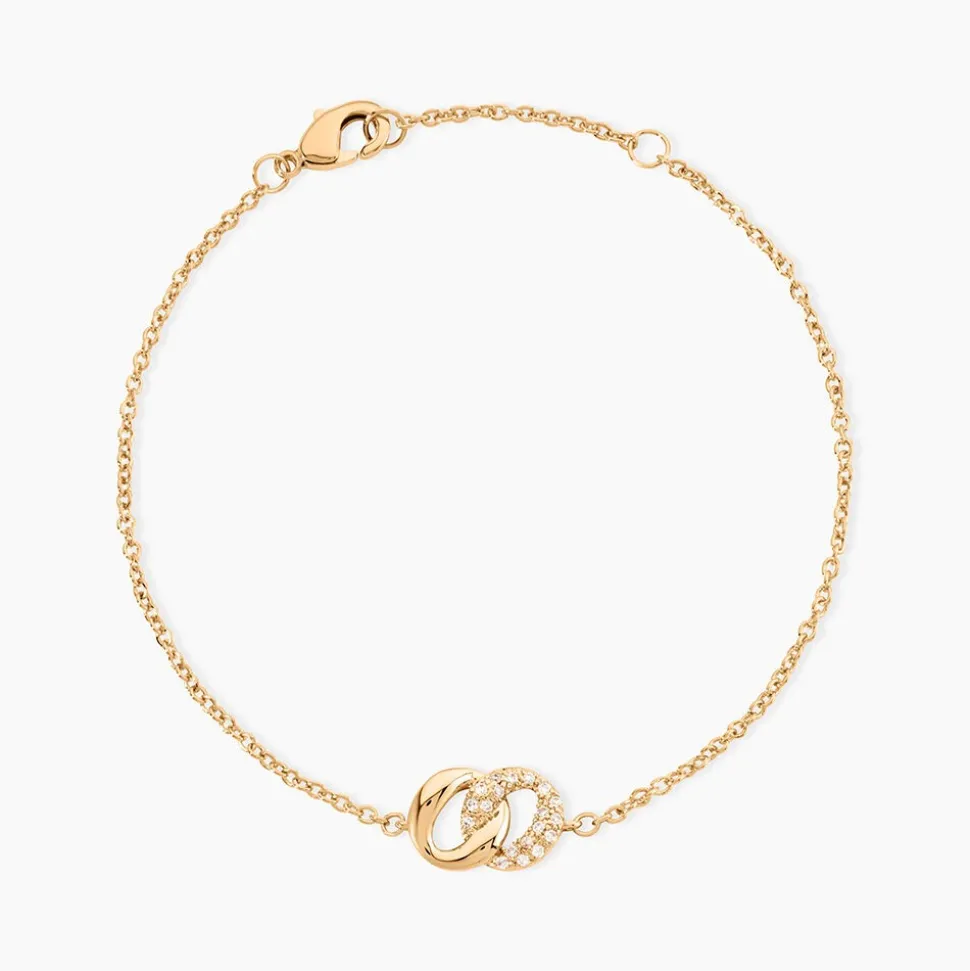 Bracelet Plaqué Or Jaune Amato Oxydes De Zirconium