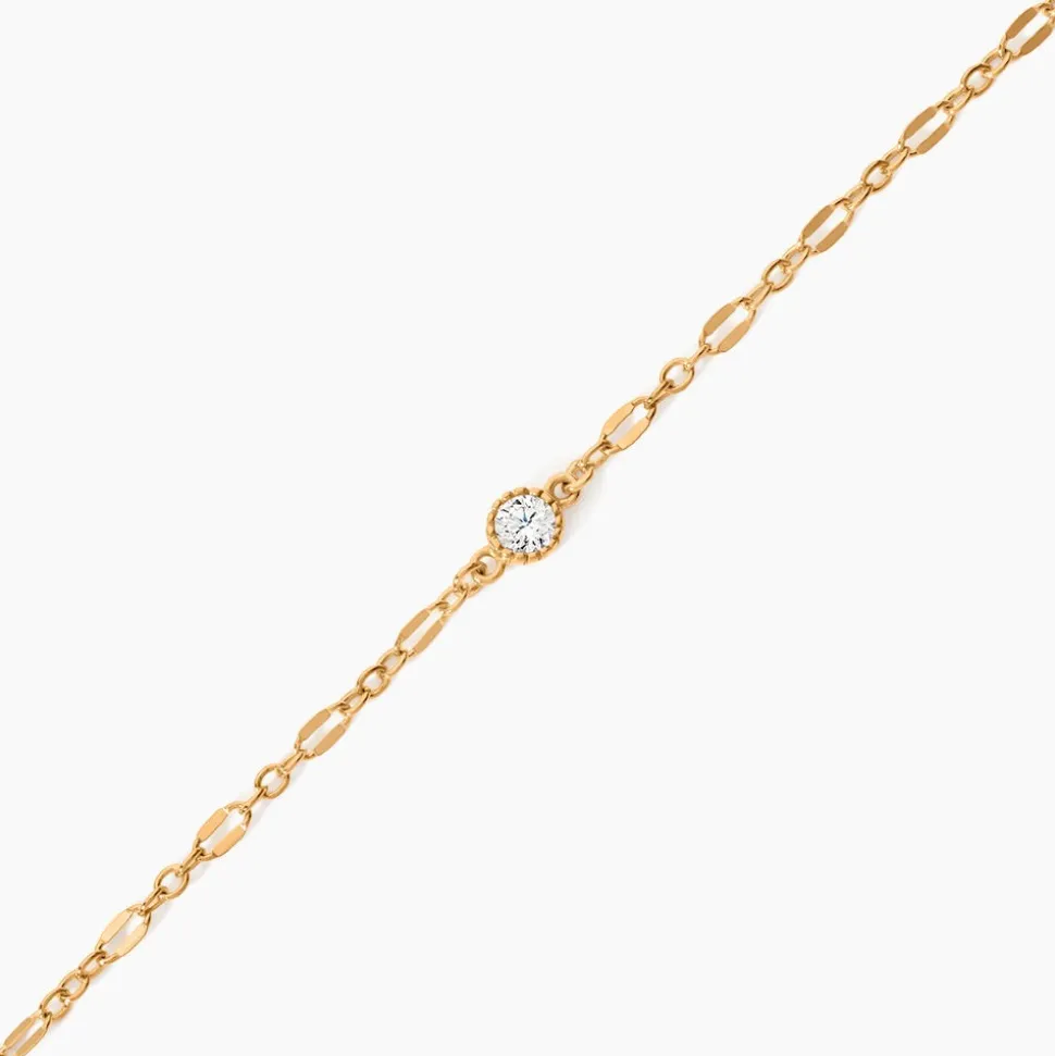Bracelet Plaqué Or Jaune Lyn Oxyde De Zirconium