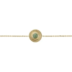 Bracelet Plaqué Or Jaune Marcia Aventurine