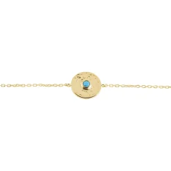 Bracelet Plaqué Or Jaune Zoila Pierre De Synthese