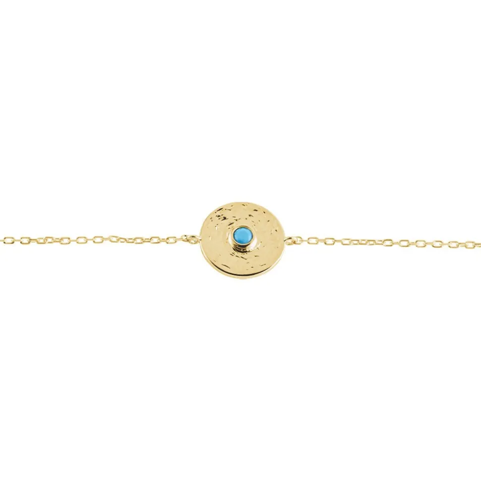 Bracelet Plaqué Or Jaune Zoila Pierre De Synthese
