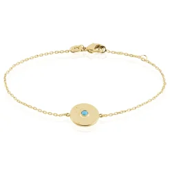Bracelet Plaqué Or Jaune Zoila Pierre De Synthese