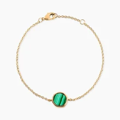 Bracelet Plaqué Or Neassa Malachite