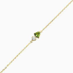 Bracelet Poem Argent Jaune Péridot Oxyde De Zirconium