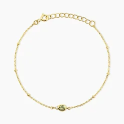Marc Orian Bracelets|Idées Cadeaux Femme > Bracelet Poem Argent Jaune Péridot Oxyde De Zirconium