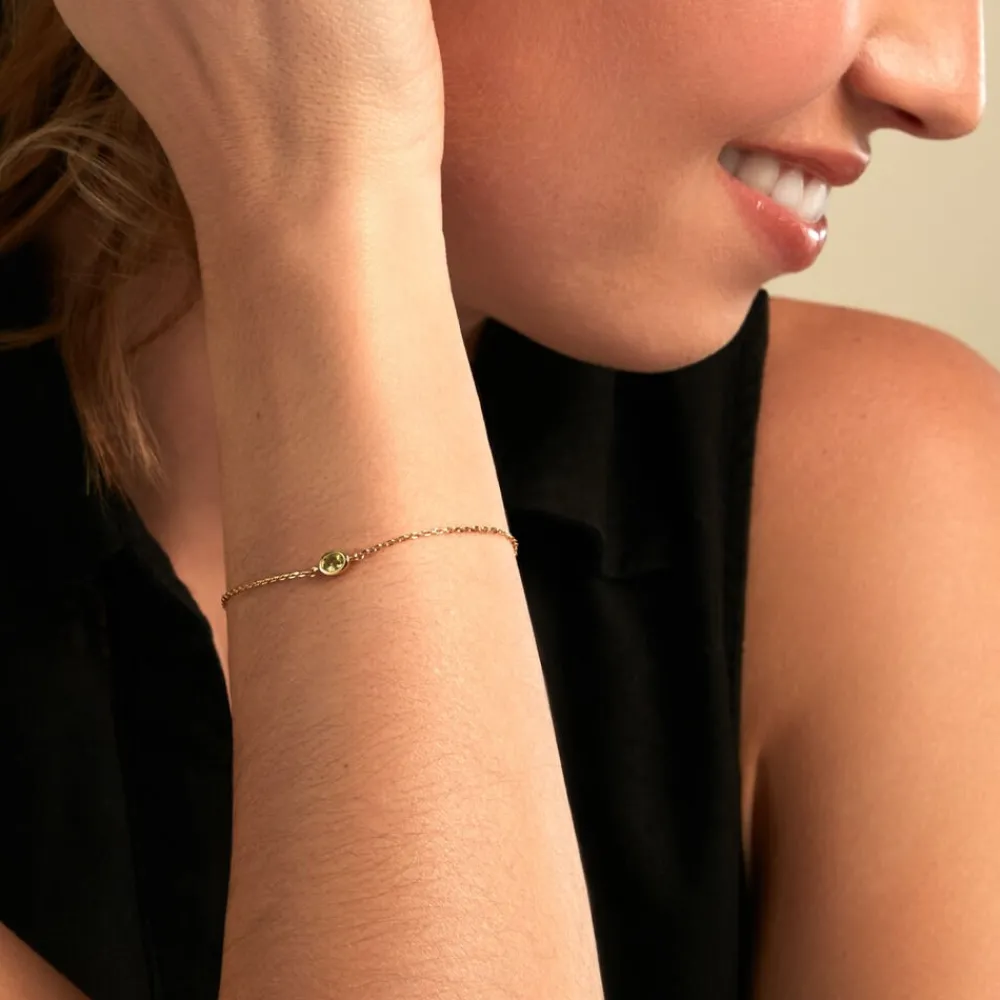 Marc Orian Bracelets|Idées Cadeaux Femme > Bracelet Poem Argent Jaune Péridot