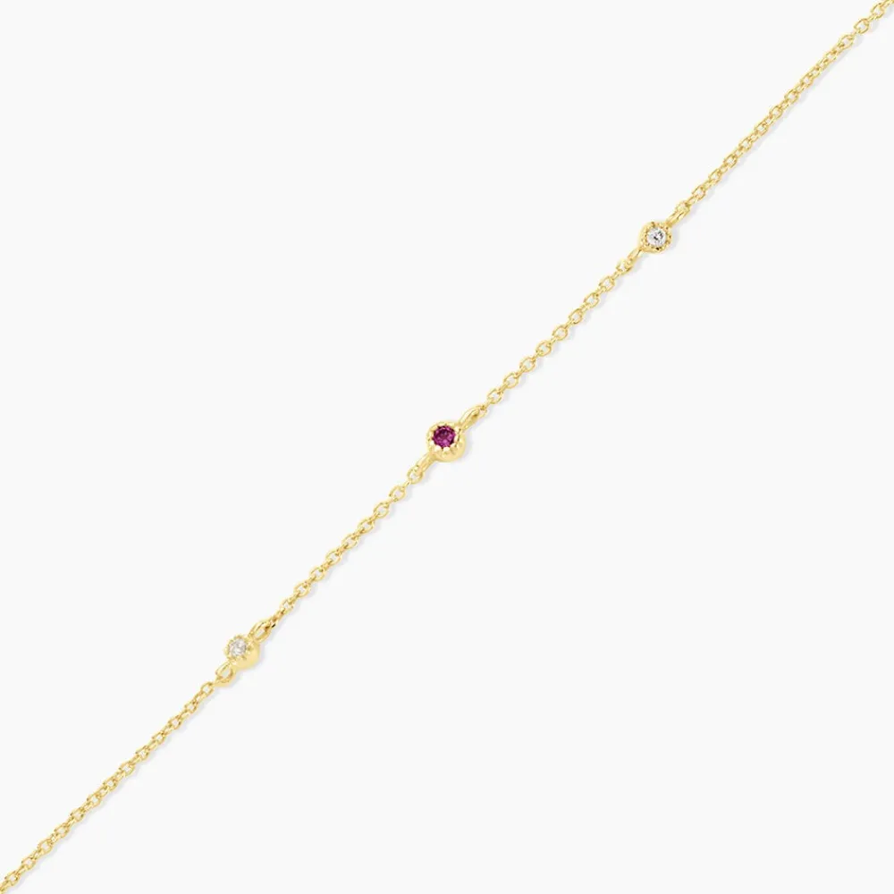 Marc Orian Bracelets|Idées Cadeaux Femme > Bracelet Poem Argent Jaune Rhodolite Oxyde De Zirconium