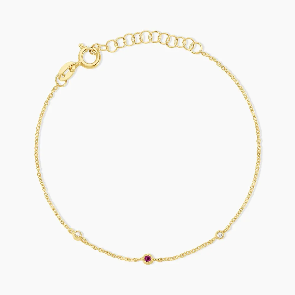 Marc Orian Bracelets|Idées Cadeaux Femme > Bracelet Poem Argent Jaune Rhodolite Oxyde De Zirconium