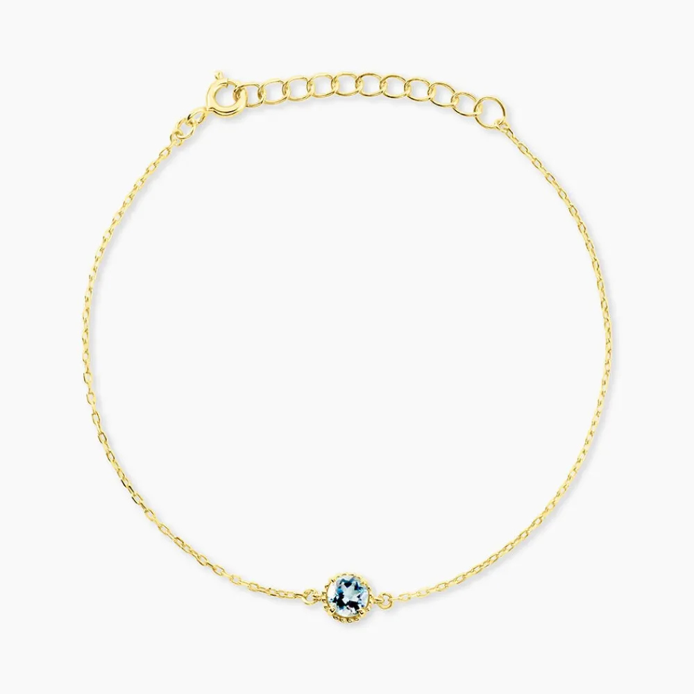 Marc Orian Bracelets|Idées Cadeaux Femme > Bracelet Poem Argent Jaune Topaze Bleu Sky