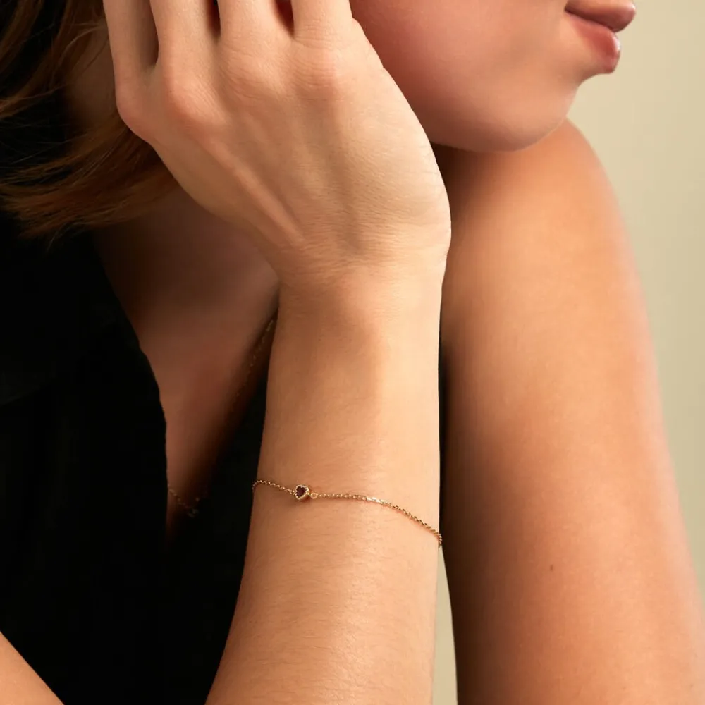 Marc Orian Bracelets|Bijoux Fantaisie > Bracelet Poem Argent Jaune Tourmaline