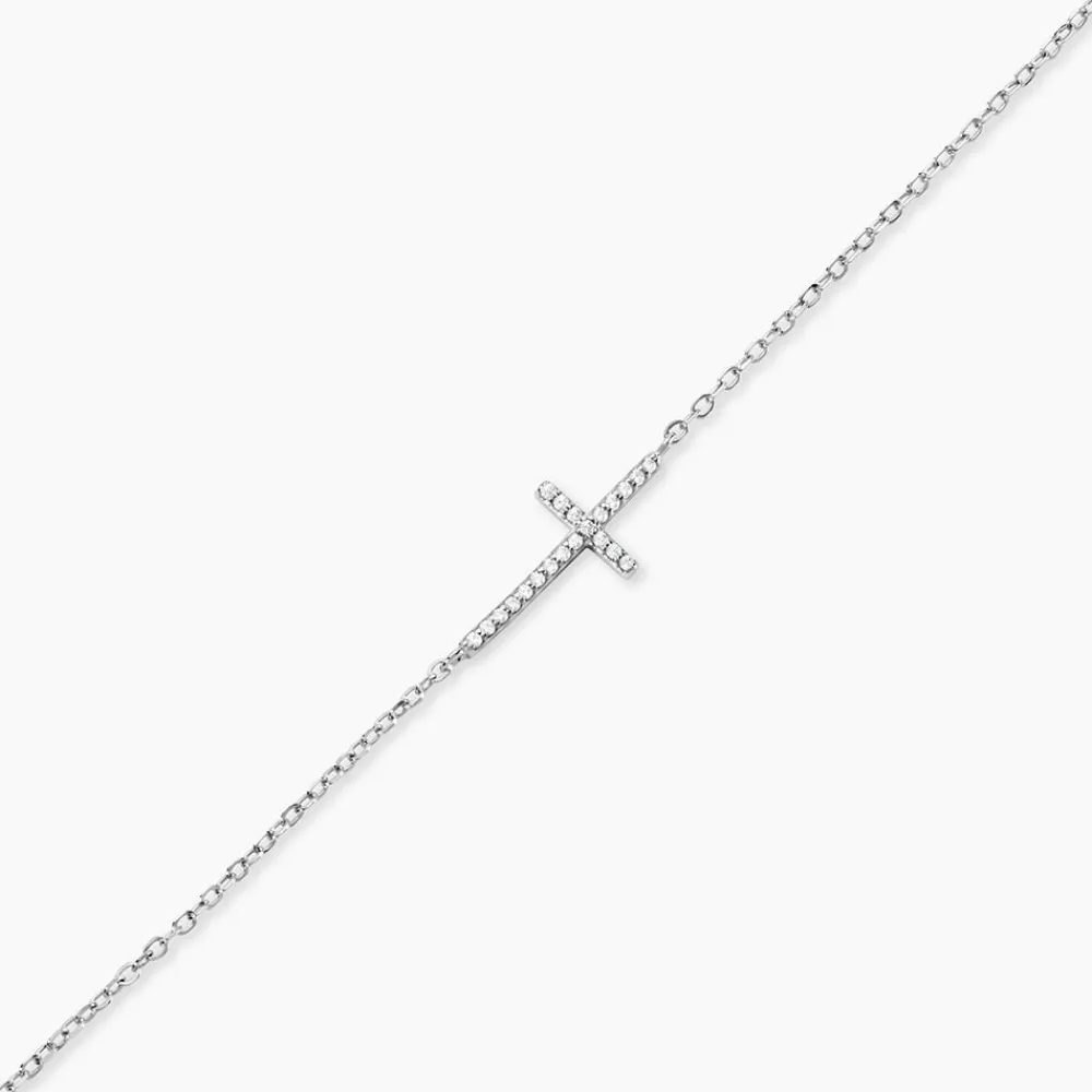 Marc Orian Bijoux Zirconium|Bijoux Croix > Bracelet Rayan Argent Blanc Oxyde De Zirconium
