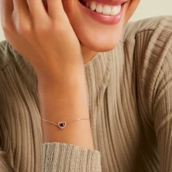Marc Orian Bracelets Or|Cadeaux Mariage > Bracelet Red Velvet Or Jaune Rhodolite Oxyde De Zirconiu