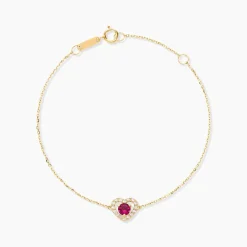 Marc Orian Bracelets Or|Cadeaux Mariage > Bracelet Red Velvet Or Jaune Rhodolite Oxyde De Zirconiu