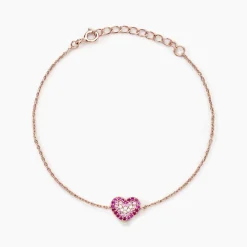 Marc Orian Bijoux Zirconium|Bracelets Chaînes > Bracelet Reflets Romantiques Argent Rose Oxyde De Zirconium