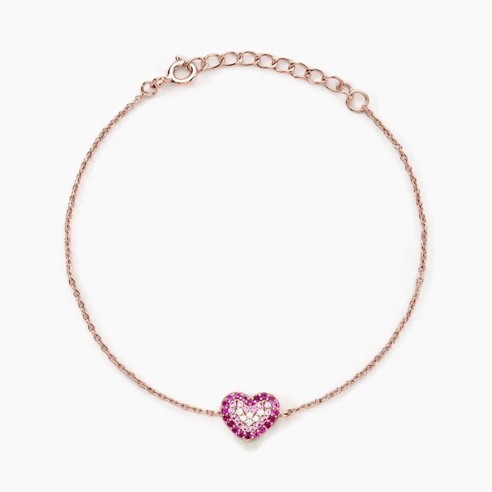 Marc Orian Bijoux Zirconium|Bracelets Chaînes > Bracelet Reflets Romantiques Argent Rose Oxyde De Zirconium