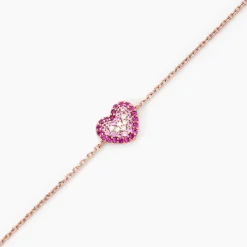 Marc Orian Bijoux Zirconium|Bracelets Chaînes > Bracelet Reflets Romantiques Argent Rose Oxyde De Zirconium