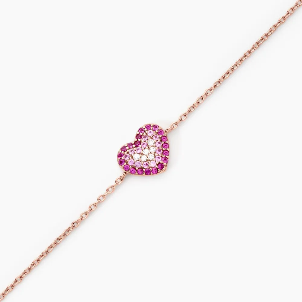Marc Orian Bijoux Zirconium|Bracelets Chaînes > Bracelet Reflets Romantiques Argent Rose Oxyde De Zirconium