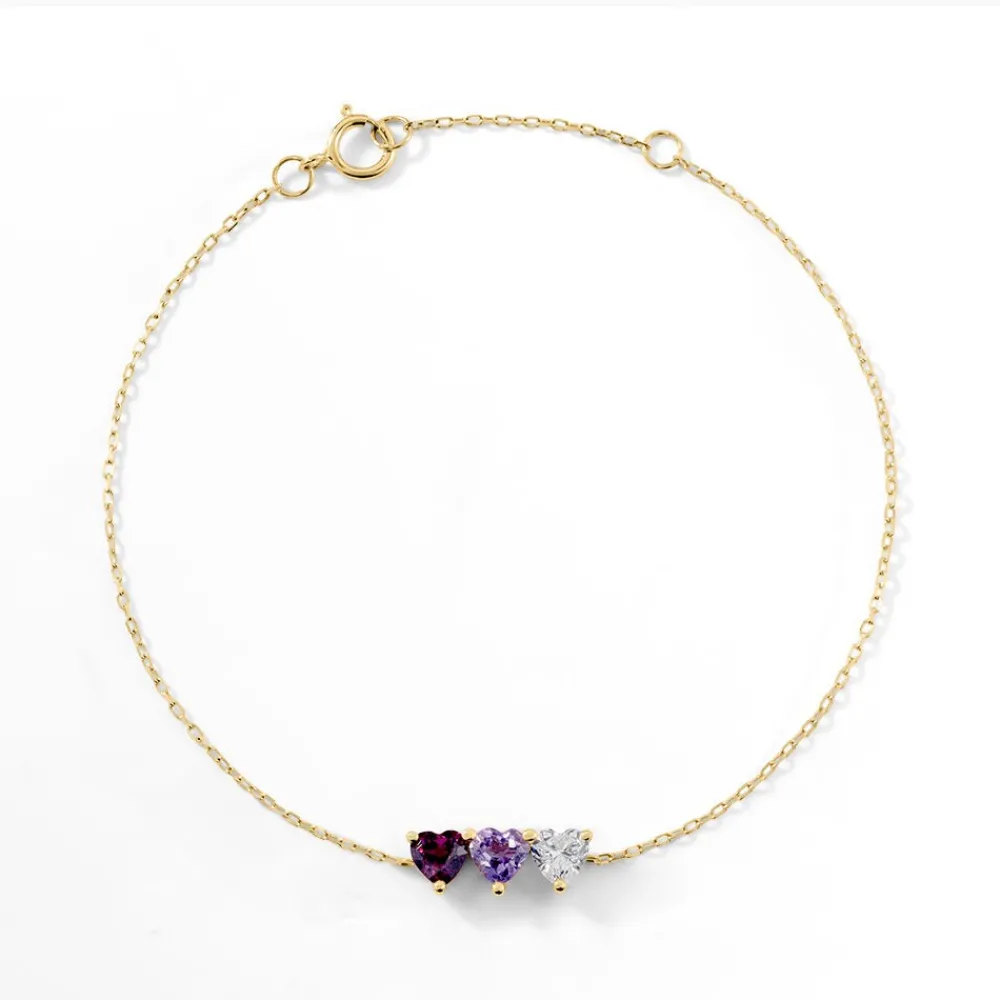 Marc Orian Bracelets Or|Anniversaire De Mariage > Bracelet Romayne Or Jaune Améthyste Rhodolite Oxyde De Zirconium