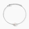 Bracelet Sari Argent Blanc Perle De Culture Et Oxyde De Zirconium