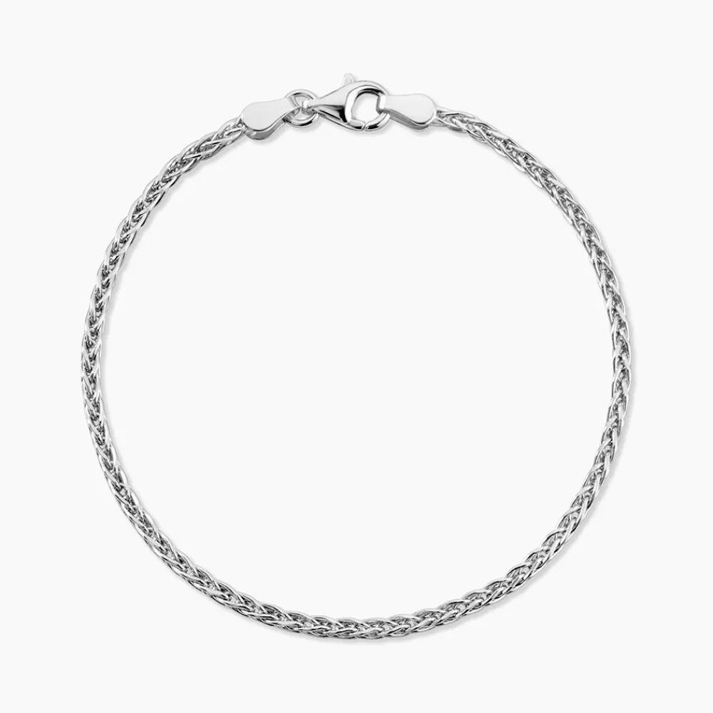Marc Orian Bracelets|Bijoux Fantaisie > Bracelet Sherihane Maille Palmier Argent Blanc