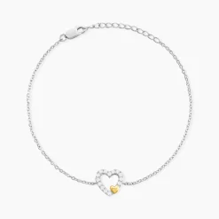 Bracelet Sorya Or Jaune Argent Blanc Oxyde De Zirconium