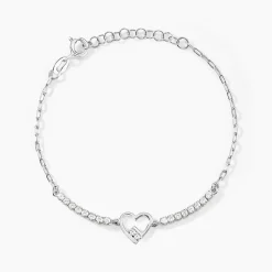 Marc Orian Bijoux Zirconium|Bracelets > Bracelet Syliana Argent Blanc Oxyde De Zirconium